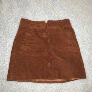 Auburn suede skirt